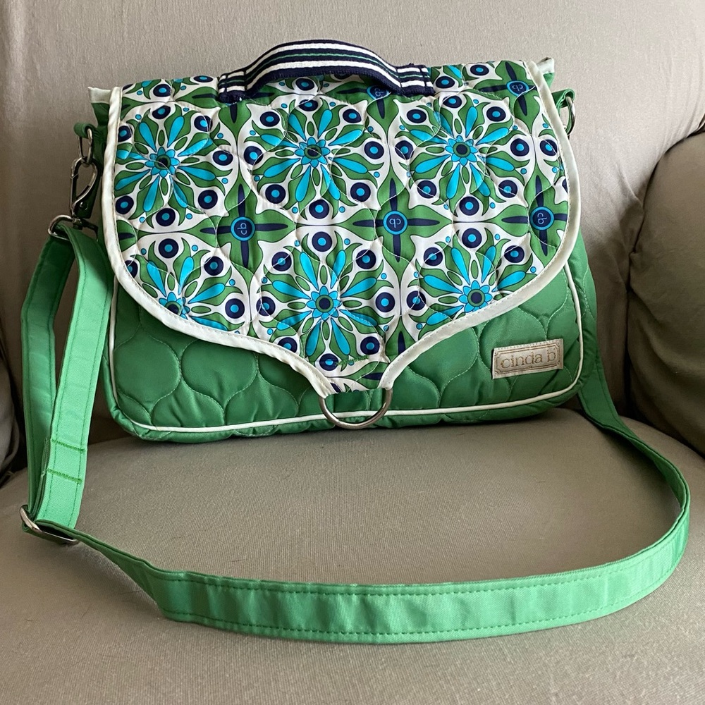 Cinda B Metro Bag in Verde Bonita. Excellent condition!